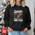 Life Is Just A Hoop Sweatshirt, Vintage Fish Graphic Crewneck, Funny Fishing Shirt, Angler Gift, Outdoor Adventure Pullover, Cozy Tee