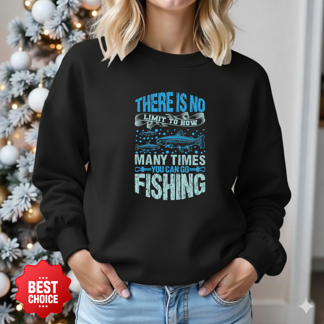 Fishing Crewneck Sweatshirt, Funny Fishing Quote, Go Fishing Graphic, Outdoor Adventure Shirt, Angler Gift, Relaxing Hobby Apparel