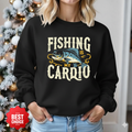 Fishing Is My Cardio Crewneck Sweatshirt, Funny Angler Shirt, Outdoor Adventure Pullover, Fisherman Gift, Relaxing Hobby Graphic Tee