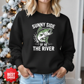 Bass Fishing Crewneck Sweatshirt, Vintage Leaping Bass Graphic, Angler Gift, Retro Fishing Shirt, Outdoor Adventure Pullover, Fisherman Apparel