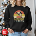 Fishing Sweatshirt, "DILF – Damn I Love Fishing" Retro Bass Crewneck, Funny Angler Shirt, Outdoor Adventure Pullover, Fisherman Gift Tee
