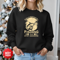 Fishing Crewneck Sweatshirt, Gone Fishin' Vintage Graphic, Retro Angler Pullover, Outdoor Adventure Shirt, Fisherman Gift, Relaxing Hobby Tee