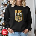 GOAT Baseball Crest Crewneck Sweatshirt, Vintage Baseball Player Graphic, Sports Fan Pullover, Athletic Gift Shirt, Retro Baseball Lover Tee