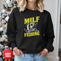 MILF "Man I Love Fishing" Sweatshirt, Funny Angler Shirt, Fishing Lover Gift, Outdoor Adventure Pullover, Cozy Graphic Crewneck Tee