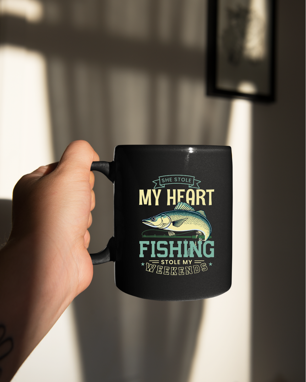 Fishing Crewneck Sweatshirt, My Happy Place Fishing Graphic, Angler Gift, Outdoor Adventure Pullover, Relaxing Hobby Shirt, Fisherman Tee