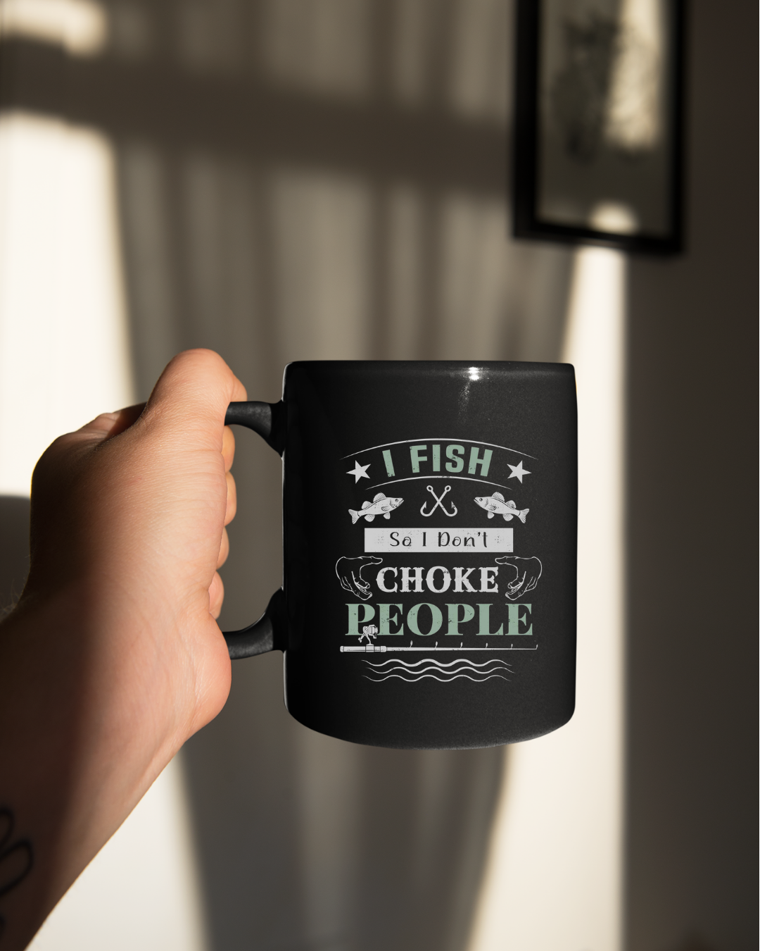 Fishing Sweatshirt, "I Fish to Choke People" Funny Angler Crewneck, Humorous Fishing Pullover, Outdoor Adventure Shirt, Fisherman Gift Tee