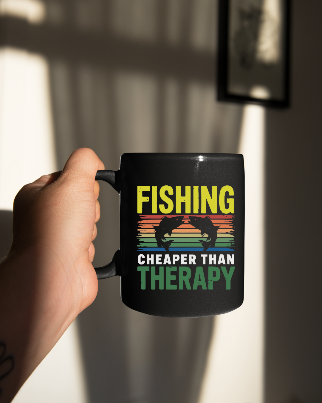 Fishing Therapy Crewneck Sweatshirt, Retro Lake Angler Graphic, Funny Angler Pullover, Outdoor Adventure Shirt, Fisherman Gift, Relaxing Hobby Tee