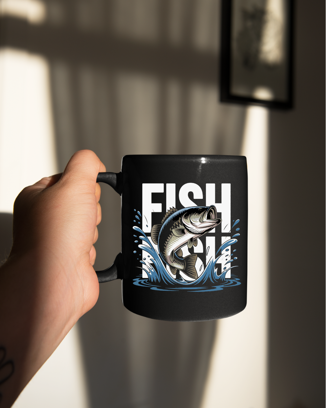 Bass Fishing Crewneck Sweatshirt, Leaping Bass Graphic, Vintage Angler Pullover, Outdoor Adventure Shirt, Fisherman Gift, Fishing Hobby Tee