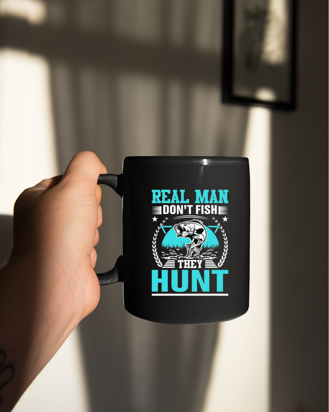 Hunting Crewneck Sweatshirt, "Real Man Hunt" Graphic, Outdoor Adventure Pullover, Retro Hunting Shirt, Hunter Gift, Cozy Unisex Tee