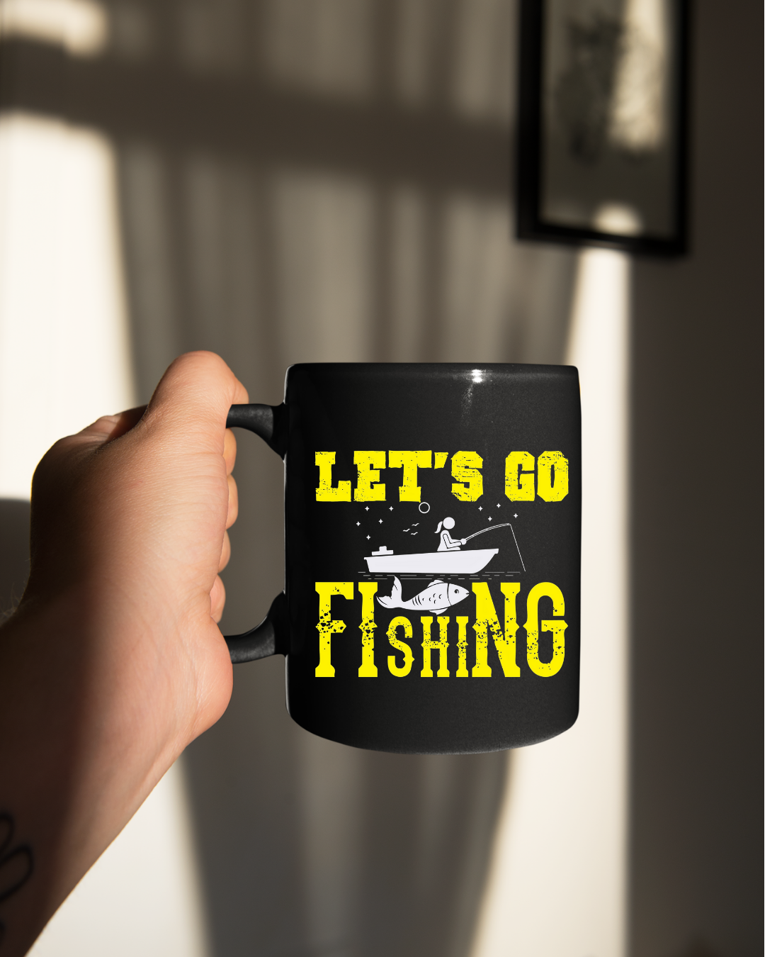 Fishing Crewneck Sweatshirt, "Let's Go Fishing" Graphic, Retro Angler Pullover, Outdoor Adventure Shirt, Fisherman Gift, Relaxing Hobby Tee