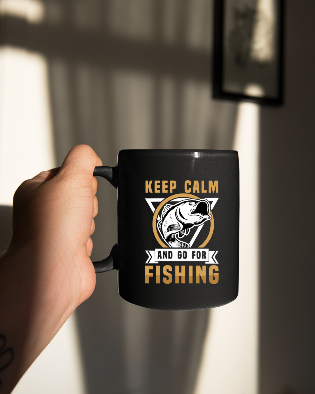 Keep Calm Fishing Crewneck Sweatshirt, Graphic Fishing Sweatshirt for Anglers, Retro Fish Pullover, Outdoor Adventure Shirt, Fisherman Gift Tee