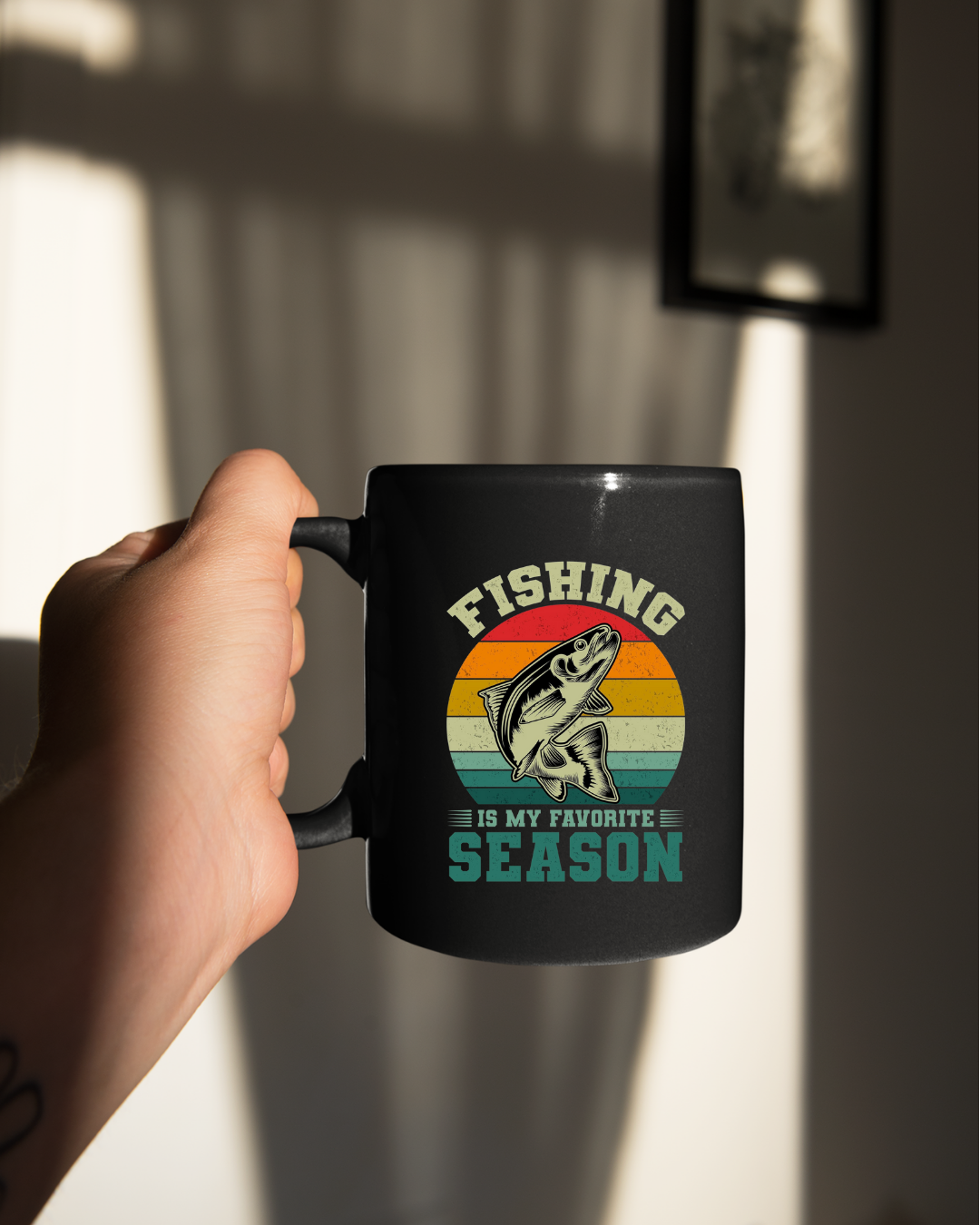 Fishing Is My Favorite Season Crewneck Sweatshirt, Funny Angler Pullover, Outdoor Adventure Shirt, Fisherman Gift, Relaxing Hobby Graphic Tee