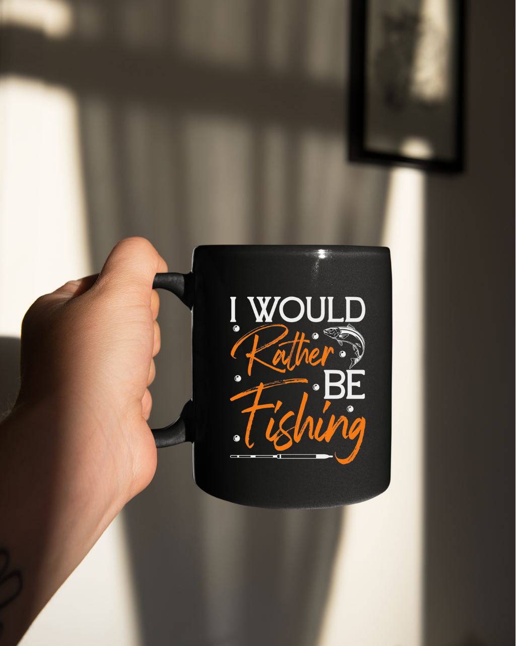 Fishing Crewneck Sweatshirt, "Rather Fishing" Graphic Pullover, Funny Angler Shirt, Outdoor Adventure Apparel, Fisherman Gift, Relaxing Hobby Tee