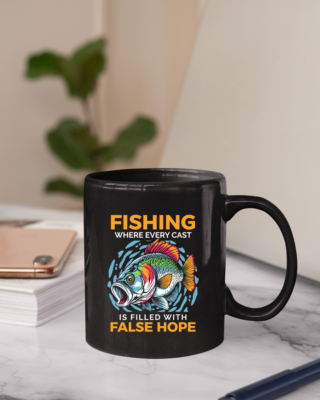 Fishing "False Hope" Crewneck Sweatshirt, Funny Angler Graphic, Retro Fishing Pullover, Outdoor Adventure Shirt, Fisherman Gift Tee