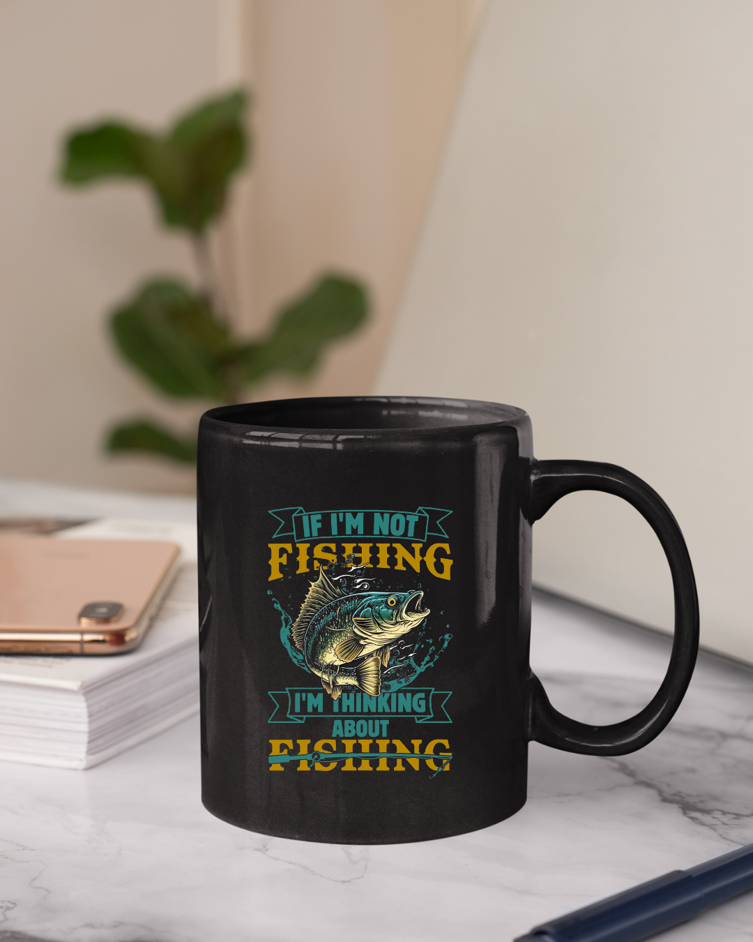Fishing Sweatshirt, "If I'm Not Fishing I'm Thinking About Fishing" Crewneck, Funny Angler Shirt, Outdoor Adventure Pullover, Fisherman Gift