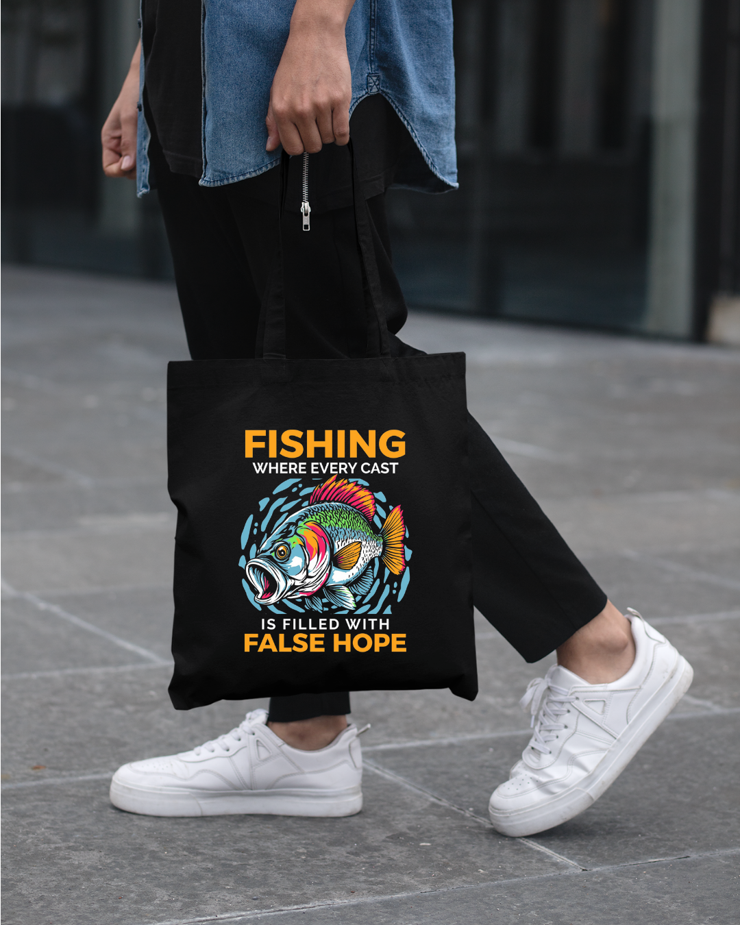 Fishing "False Hope" Crewneck Sweatshirt, Funny Angler Graphic, Retro Fishing Pullover, Outdoor Adventure Shirt, Fisherman Gift Tee