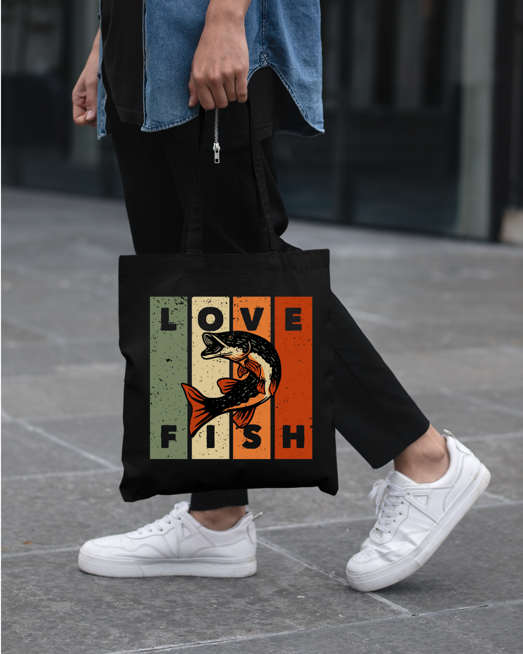 Love Fish Crewneck Sweatshirt, Retro Fishing Graphic Pullover for Anglers, Vintage Angler Shirt, Outdoor Adventure Top, Fisherman Gift Tee