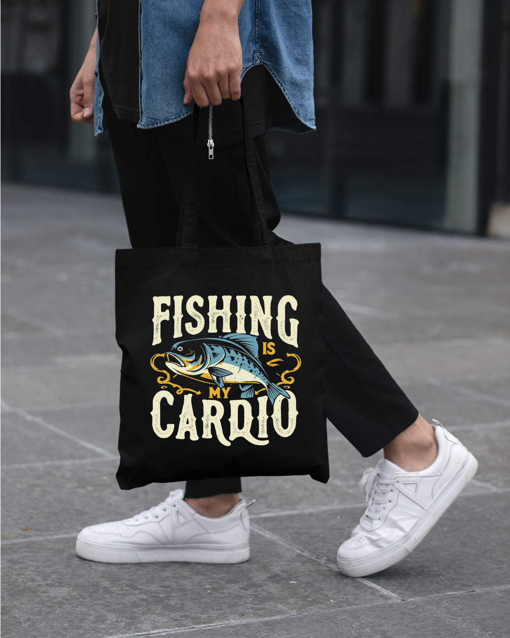 Fishing Is My Cardio Crewneck Sweatshirt, Funny Angler Shirt, Outdoor Adventure Pullover, Fisherman Gift, Relaxing Hobby Graphic Tee