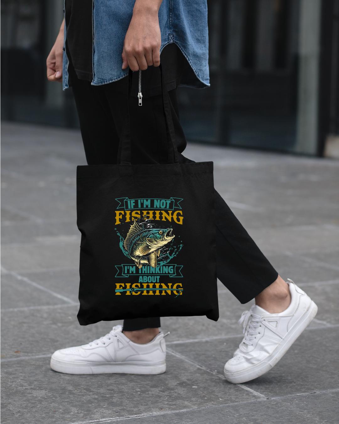 Fishing Sweatshirt, "If I'm Not Fishing I'm Thinking About Fishing" Crewneck, Funny Angler Shirt, Outdoor Adventure Pullover, Fisherman Gift