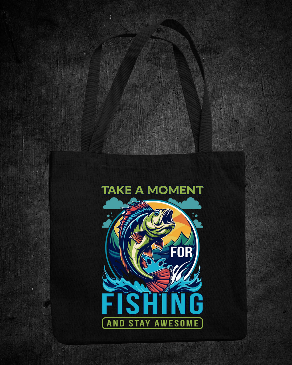 Fishing Crewneck Sweatshirt, "Take a Moment for Fishing" Graphic, Angler Gift, Outdoor Adventure Pullover, Relaxing Hobby Shirt