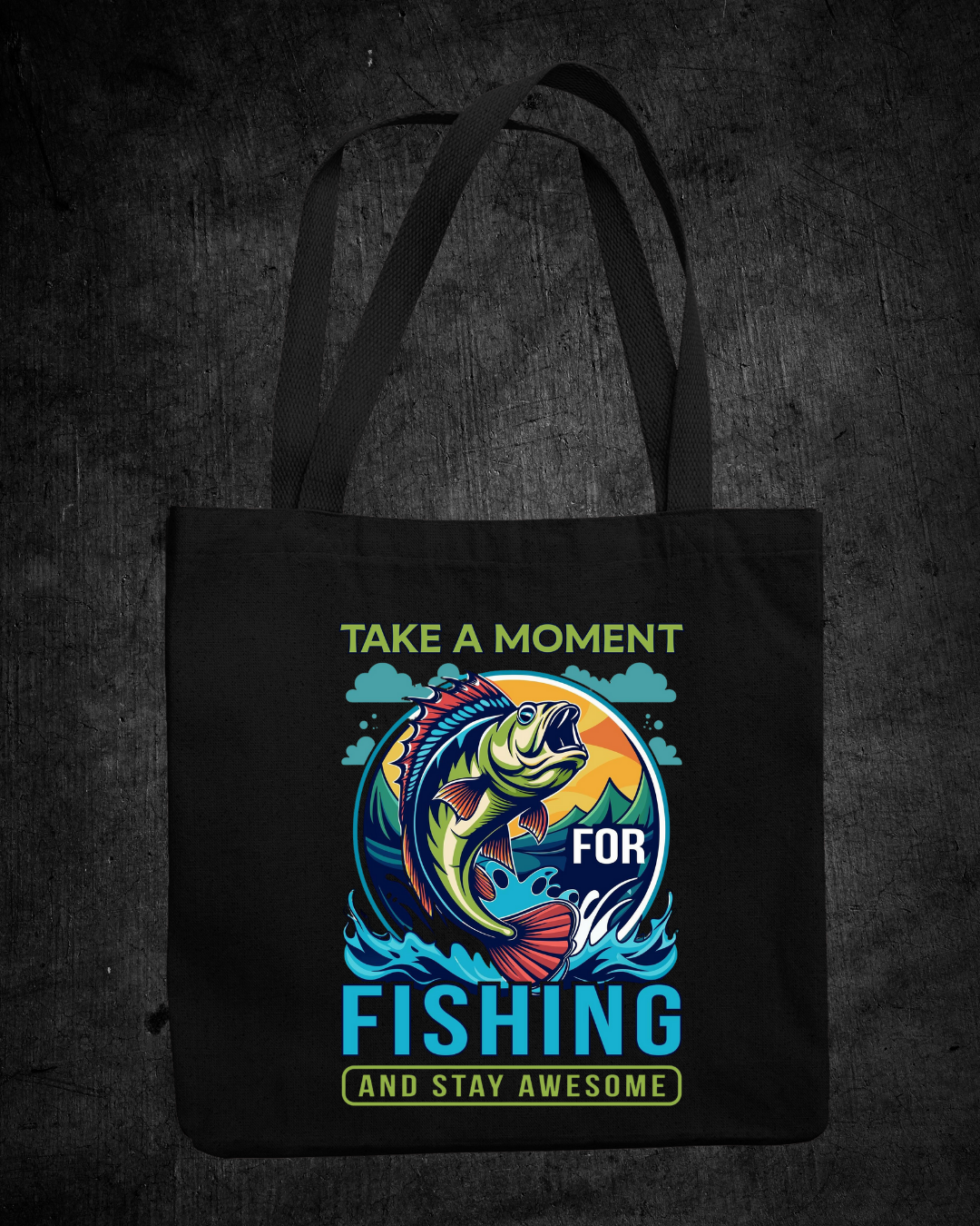 Fishing Crewneck Sweatshirt, "Take a Moment for Fishing" Graphic, Angler Gift, Outdoor Adventure Pullover, Relaxing Hobby Shirt