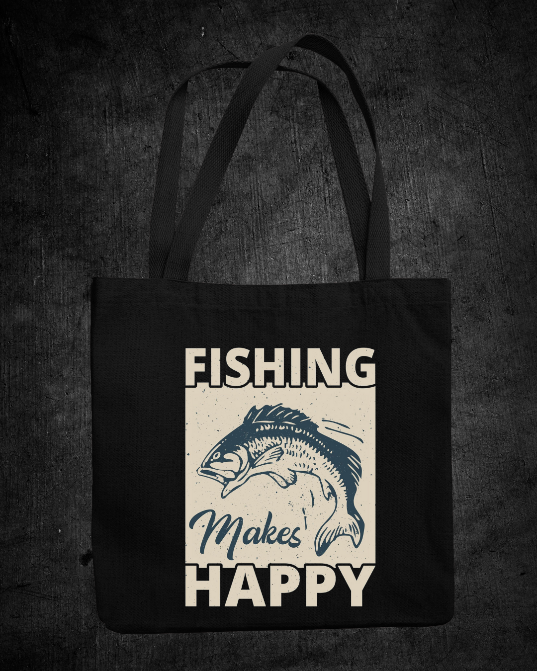 Fishing Makes Me Happy Crewneck Sweatshirt, Funny Angler Pullover, Outdoor Adventure Shirt, Fisherman Gift, Relaxing Hobby Graphic Tee