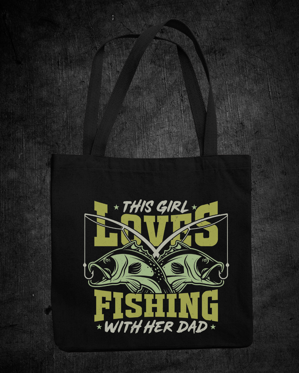 Fishing Crewneck Sweatshirt, “This Girl Loves Fishing With Her Dad” Graphic, Cute Angler Pullover, Father-Daughter Fishing Shirt, Fisherman Gift Tee