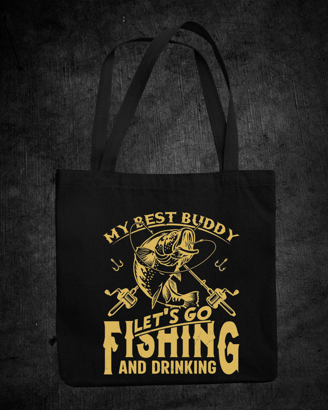 Fishing Crewneck Sweatshirt, "My Best Buddy Let's Go Fishing and Drinking" Graphic, Funny Angler Pullover, Outdoor Adventure Shirt, Fisherman Gift Tee