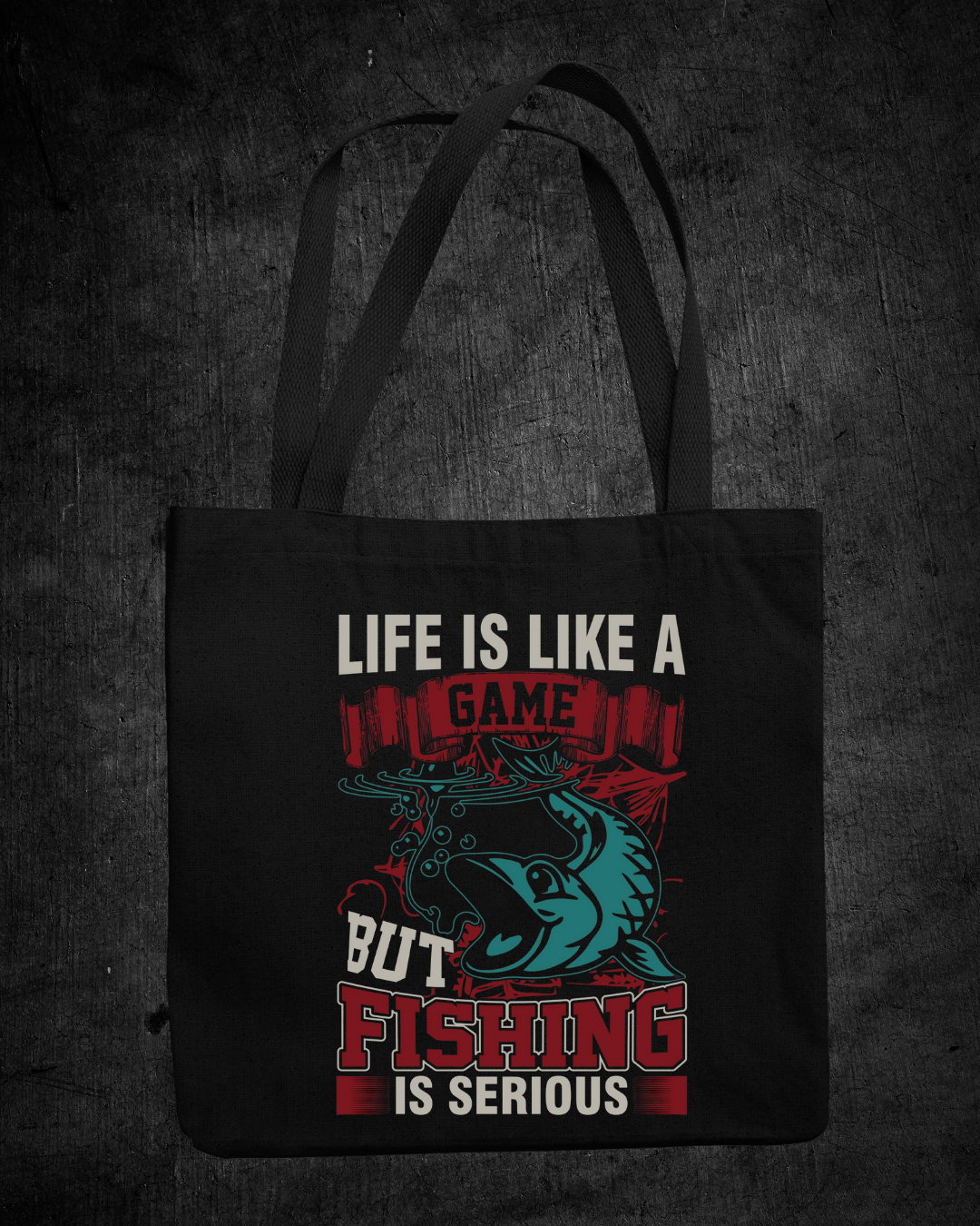 Fishing Crewneck Sweatshirt, "Life Is Like A Game But Fishing Is Serious" Graphic, Funny Angler Shirt, Outdoor Adventure Pullover, Fisherman Gift