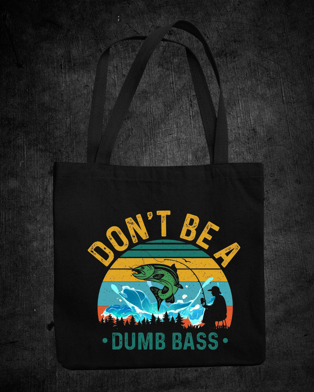 Crewneck Sweatshirt, "Don't Be a Dumb Bass" Vintage Fishing Graphic, Funny Angler Pullover, Outdoor Adventure Shirt, Fisherman Gift Tee