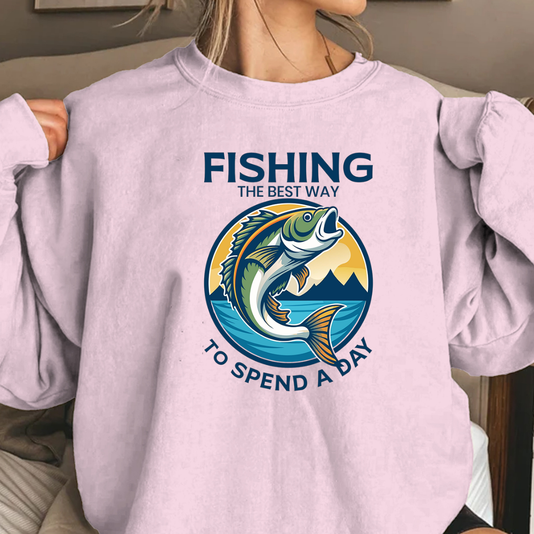 Fishing Is My Therapy Crewneck Sweatshirt, Marlin Graphic, Funny Angler Pullover, Outdoor Adventure Shirt, Fisherman Gift, Relaxing Hobby Tee