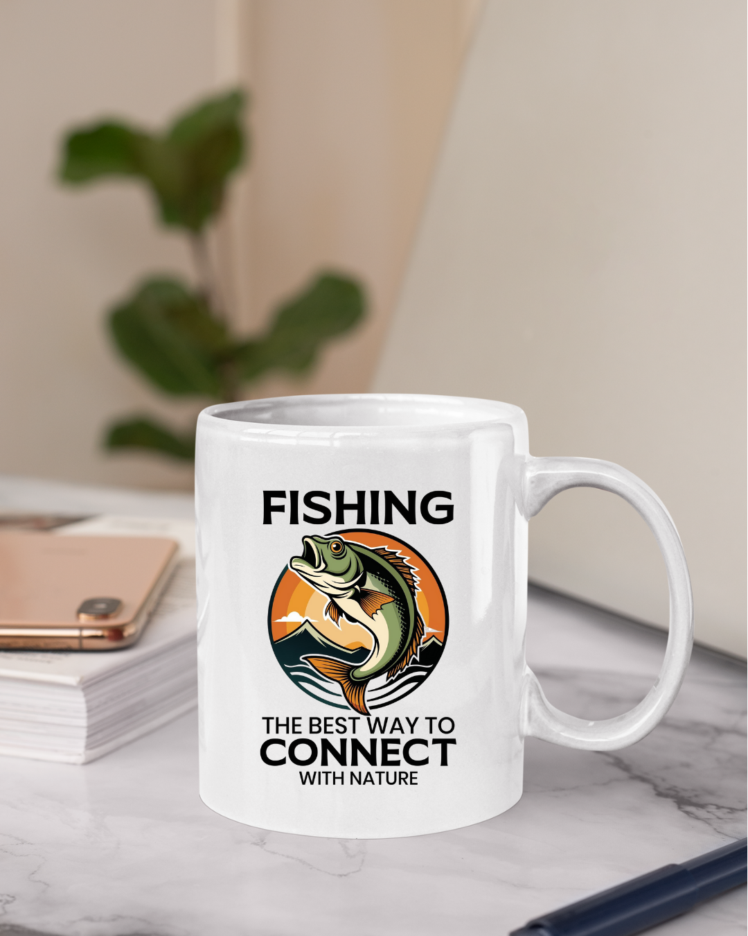 Fishing Crewneck Sweatshirt, "Fishing: The Best Way to Connect" Graphic, Outdoor Angler Pullover, Funny Fishing Shirt, Fisherman Gift Tee