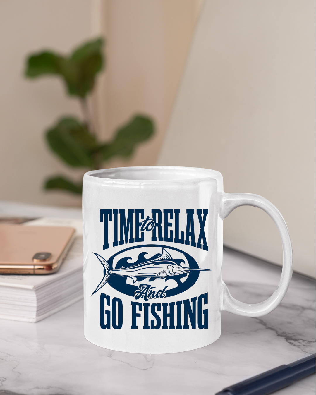 Fishing Crewneck Sweatshirt, "Time to Relax and Go Fishing" Graphic, Funny Angler Pullover, Outdoor Adventure Shirt, Fisherman Gift Tee