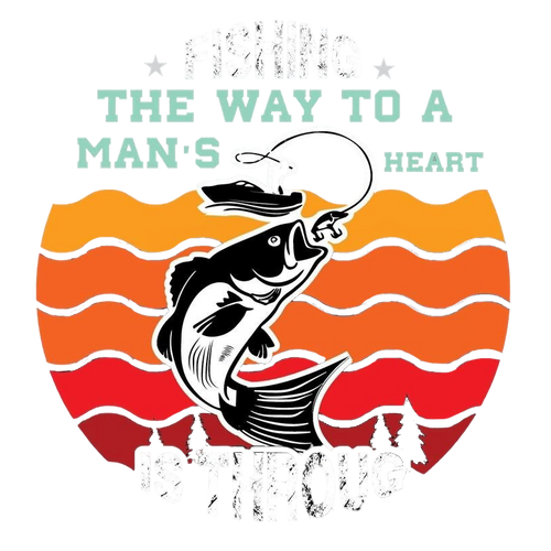 Crewneck Sweatshirt, Funny Fishing & BBQ Shirt, Retro Graphic Tee, Man’s Heart Quote, Outdoor Cooking Gift, Angler Lifestyle Apparel