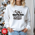 Born to Fish Crewneck Sweatshirt, Fishing Graphic Pullover for Anglers, Retro Fisherman Gift, Outdoor Angler Apparel, Ocean Fishing Crewneck