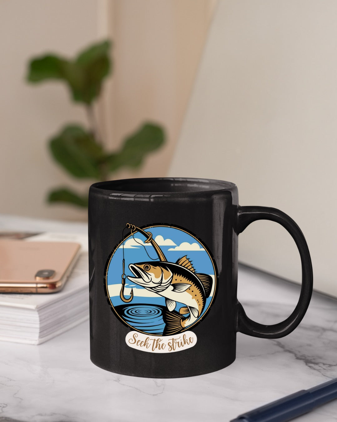 Seize the Strike Fishing Crewneck Sweatshirt, Fish Graphic Pullover, Angler Gift, Retro Ocean Fishing Apparel, Outdoor Fisherman Crewneck