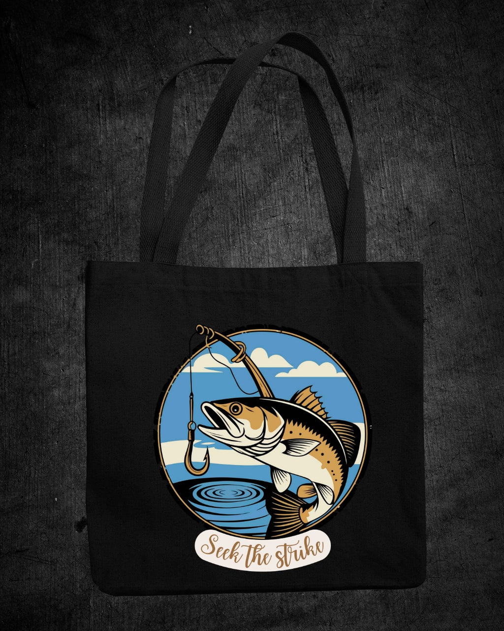 Seize the Strike Fishing Crewneck Sweatshirt, Fish Graphic Pullover, Angler Gift, Retro Ocean Fishing Apparel, Outdoor Fisherman Crewneck