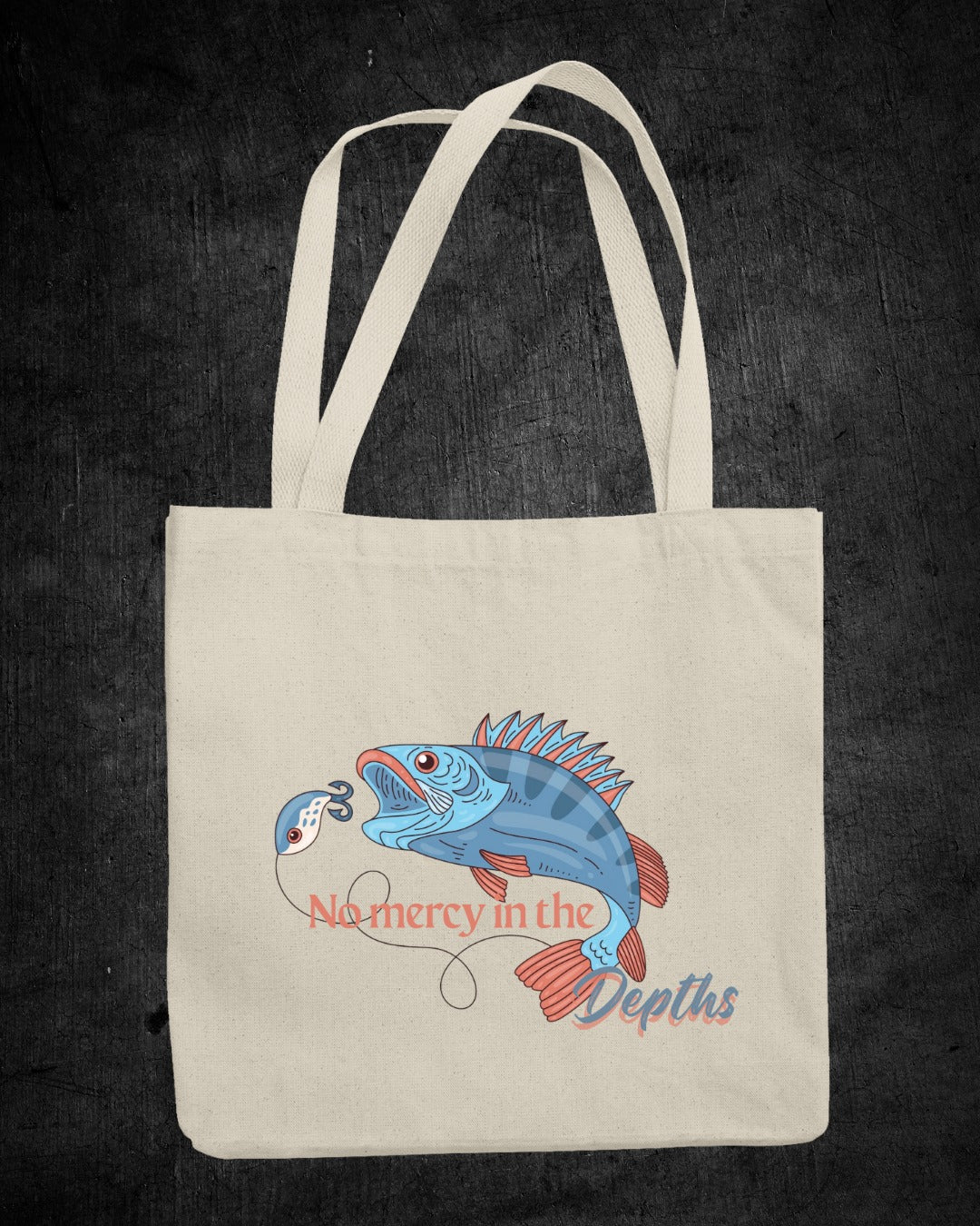 No Mercy in the Depths Crewneck Sweatshirt, Fish Graphic Pullover, Fisherman Gift, Retro Ocean Angler Apparel, Deep Sea Fishing Crewneck