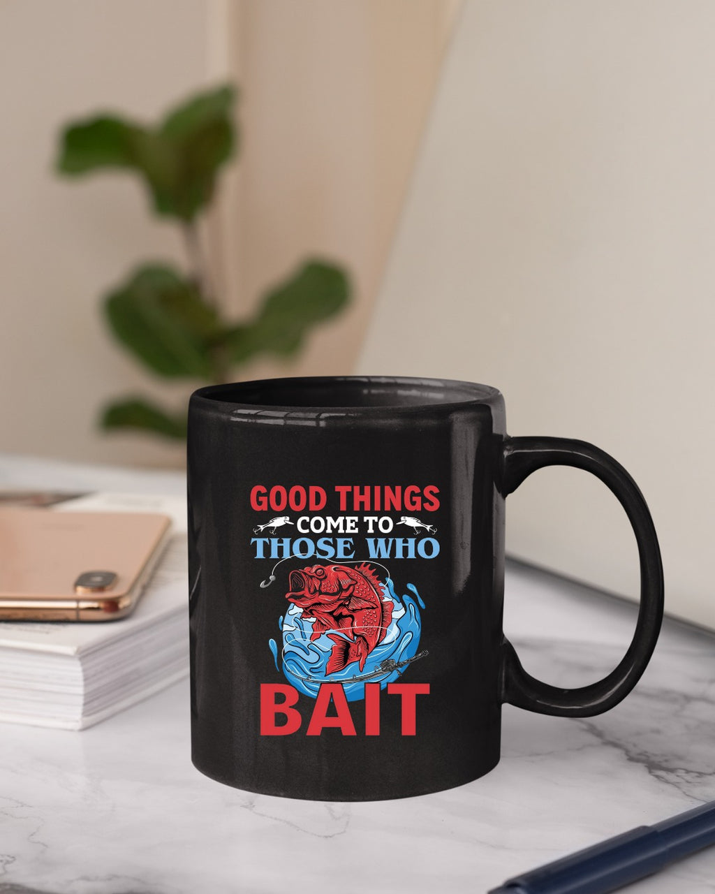 Good Things Those Who Bait Fishing Sweatshirt, Graphic Crewneck Pullover, Fisherman Gift, Retro Angler Apparel, Outdoor Ocean Fishing Crewneck