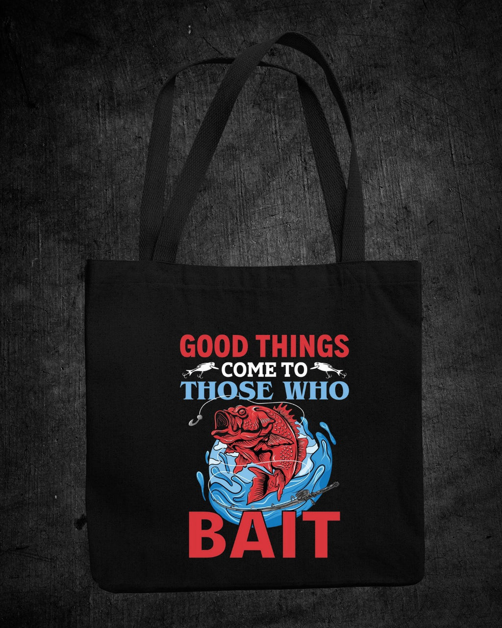 Good Things Those Who Bait Fishing Sweatshirt, Graphic Crewneck Pullover, Fisherman Gift, Retro Angler Apparel, Outdoor Ocean Fishing Crewneck