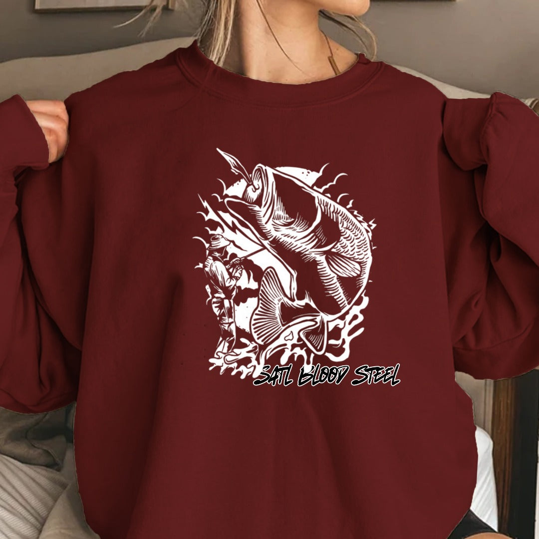 Minimal Salt Beach Shell Crewneck Sweatshirt, Script Graphic Pullover, Coastal Lover Gift, Retro Ocean Beach Apparel, Casual Shell Crewneck