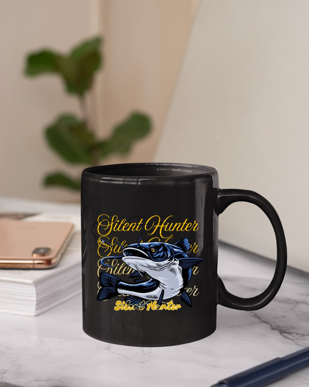 Shout Hunter Fishing Crewneck Sweatshirt, Marlin Graphic Pullover, Fisherman Gift, Retro Ocean Angler Apparel, Deep Sea Fishing Crewneck