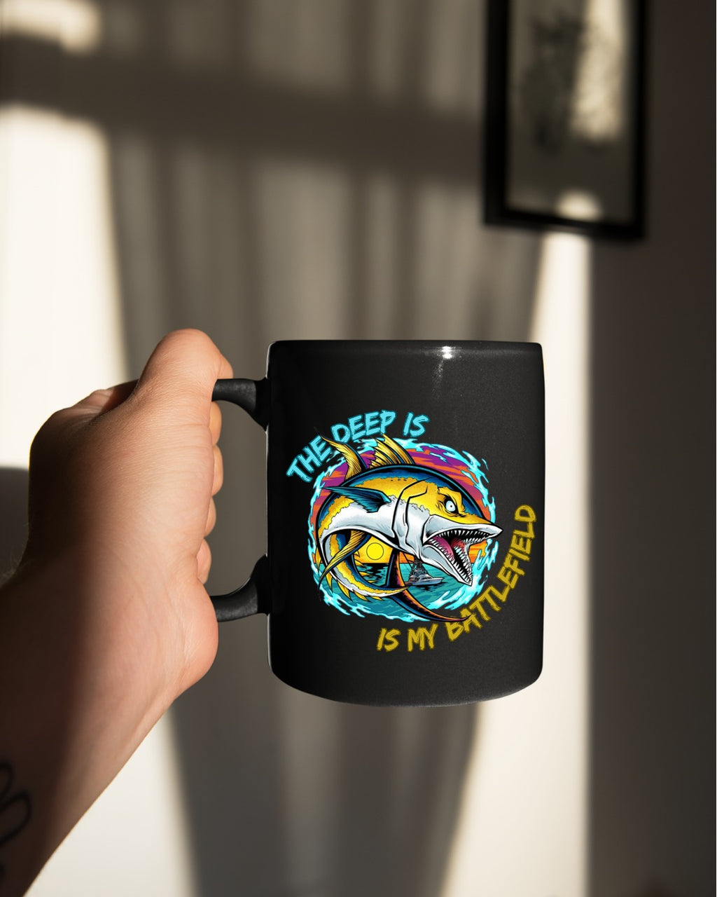 The Deep Is My Battleford Crewneck Sweatshirt, Tuna Fishing Graphic Pullover, Fisherman Gift, Retro Ocean Angler Apparel, Deep Sea Crewneck