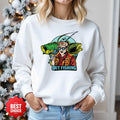 Out Fishing Crewneck Sweatshirt, Graphic Pullover for Anglers, Fisherman Gift, Retro Ocean Fishing Apparel, Outdoor Angler Crewneck Pullover
