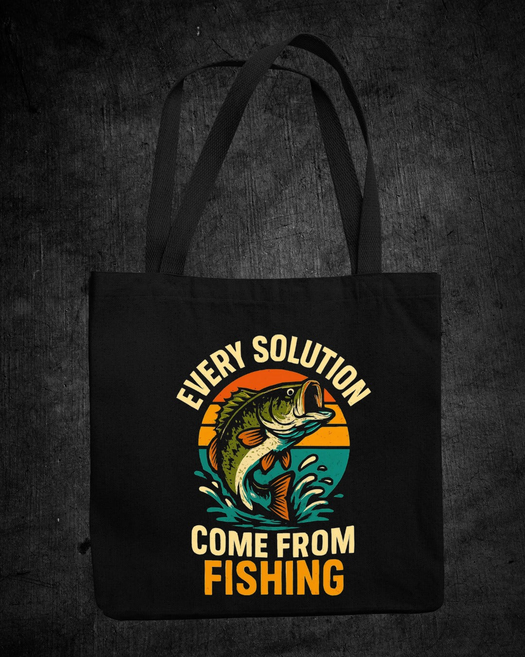 Every Solution Comes From Fishing Crewneck Sweatshirt, Graphic Pullover, Fisherman Gift, Retro Angler Apparel, Outdoor Ocean Fishing Crewneck