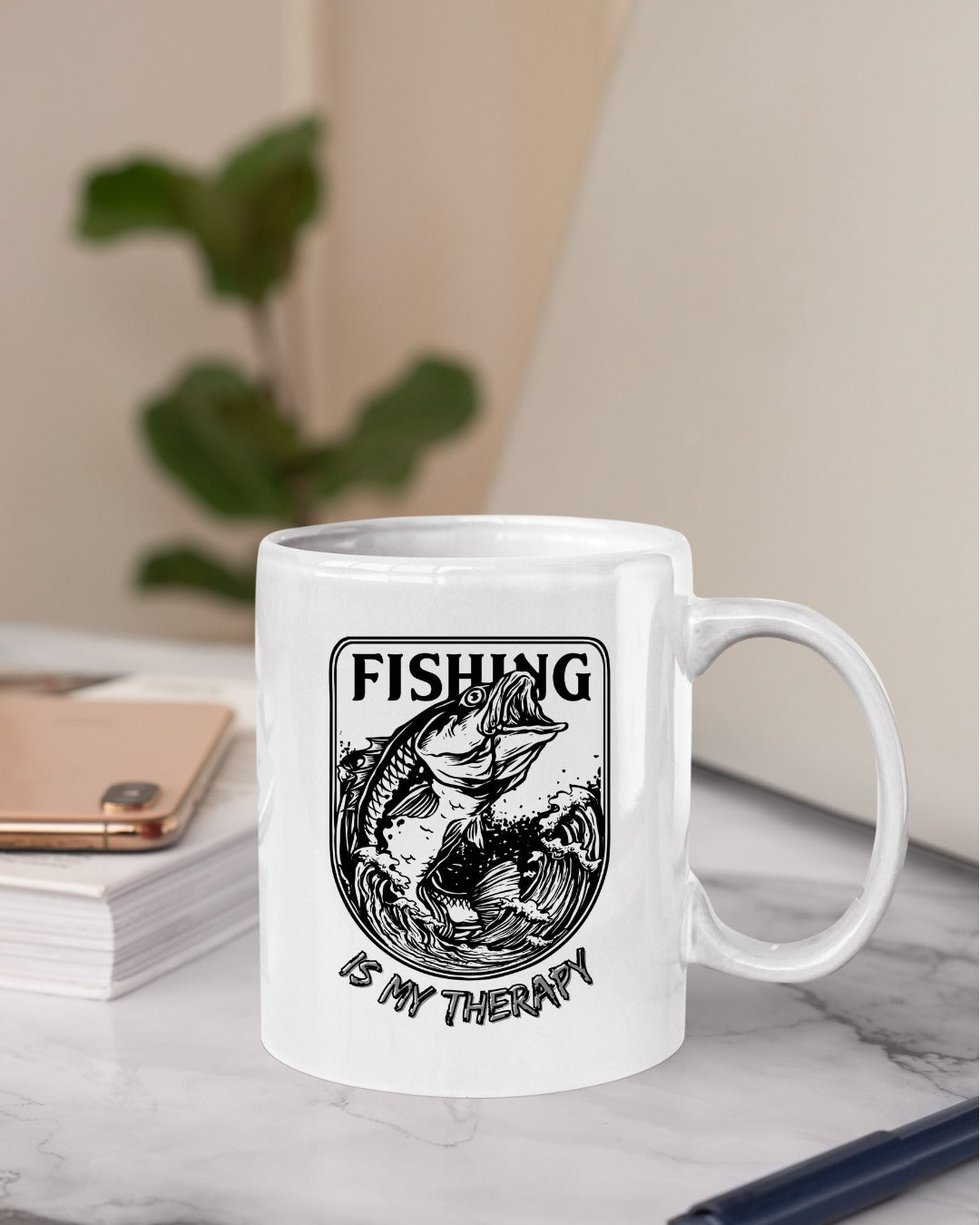 Fishing Is My Therapy Crewneck Sweatshirt, Graphic Pullover, Fisherman Gift, Retro Angler Apparel, Outdoor Ocean Fishing Crewneck