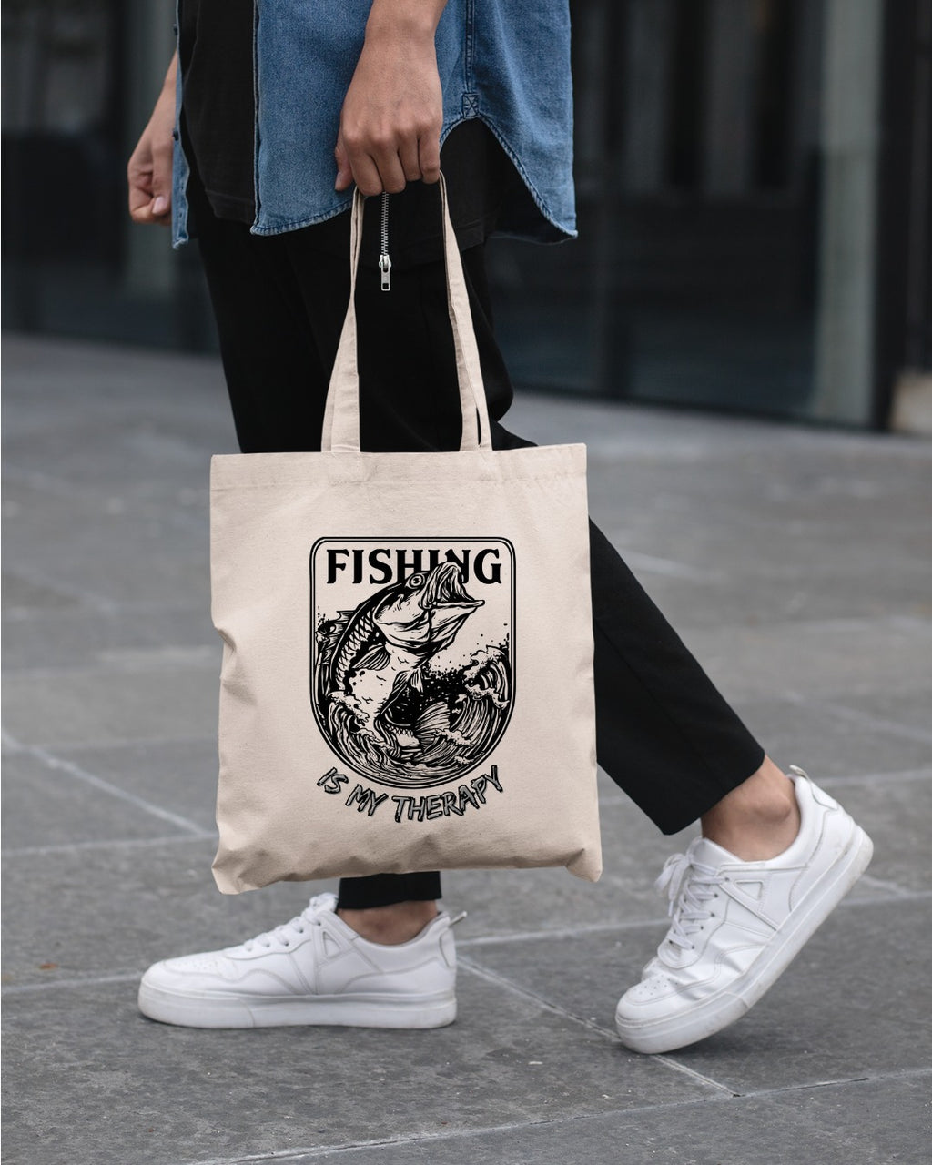 Fishing Is My Therapy Crewneck Sweatshirt, Graphic Pullover, Fisherman Gift, Retro Angler Apparel, Outdoor Ocean Fishing Crewneck