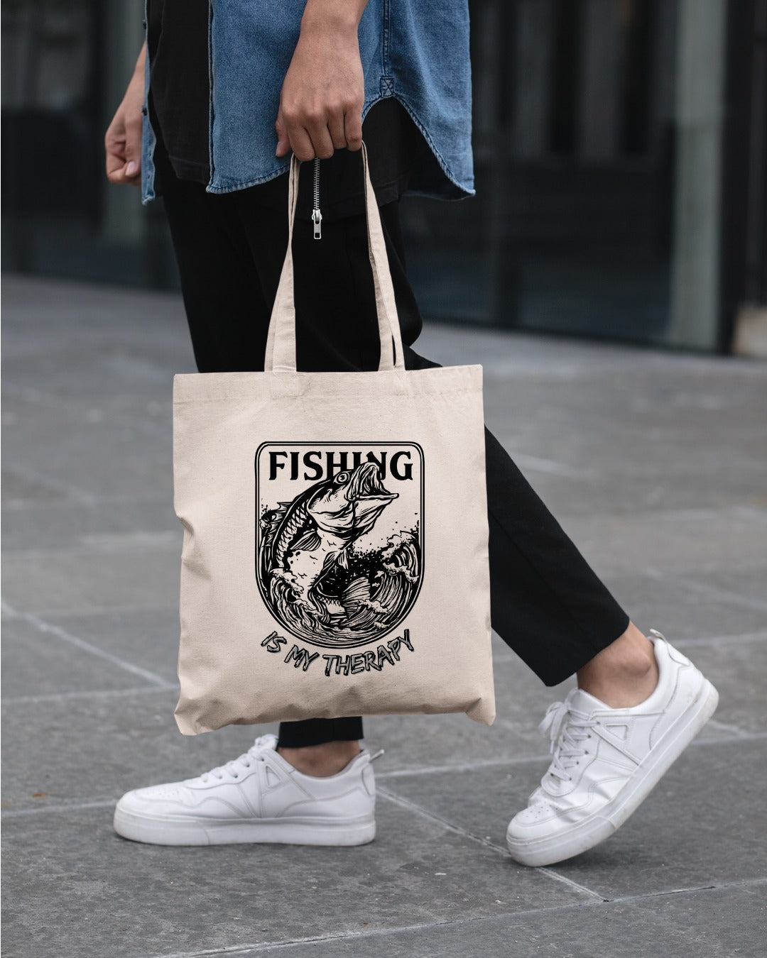 Fishing Is My Therapy Crewneck Sweatshirt, Graphic Pullover, Fisherman Gift, Retro Angler Apparel, Outdoor Ocean Fishing Crewneck