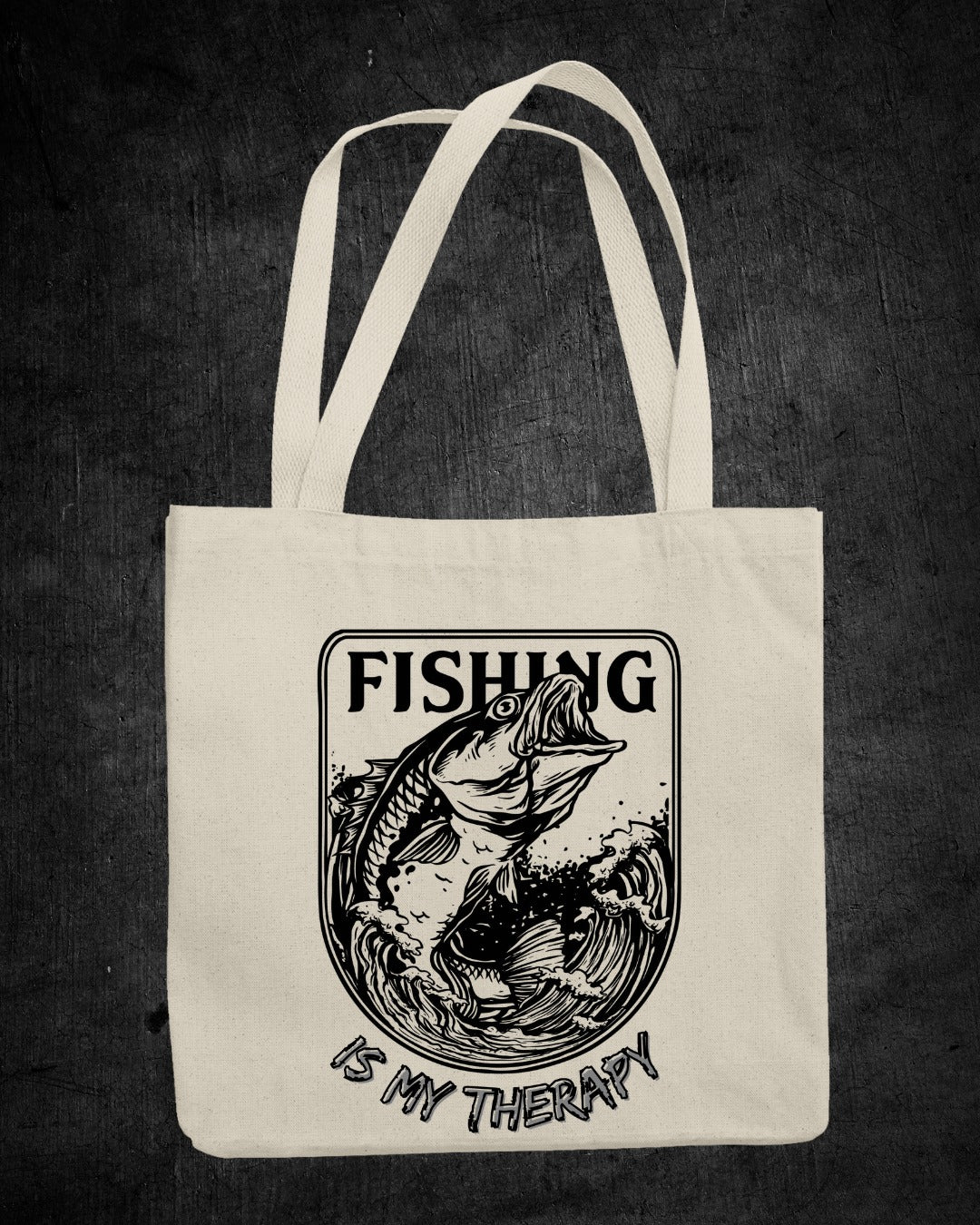 Fishing Is My Therapy Crewneck Sweatshirt, Graphic Pullover, Fisherman Gift, Retro Angler Apparel, Outdoor Ocean Fishing Crewneck
