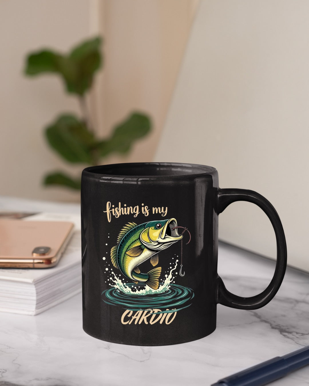 Fishing Is My Cardio Crewneck Sweatshirt, Graphic Pullover, Fisherman Gift, Retro Angler Apparel, Outdoor Ocean Fishing Crewneck